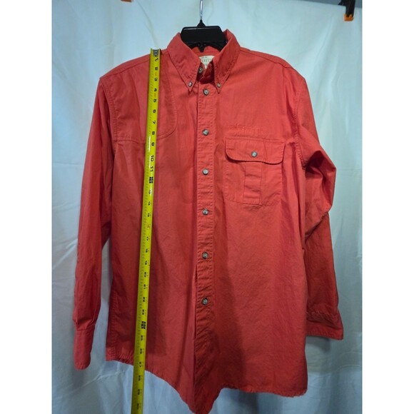 Beretta Men Button Up Long Sleeve Shirt Red Medium Button-Down Collar M - Picture 2 of 5
